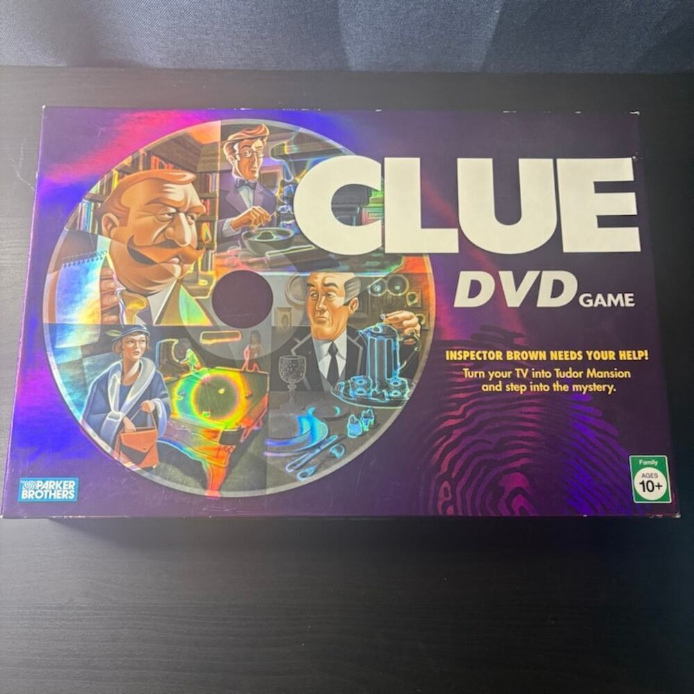 Clue DVD Mystery Fun Board Game 2006 Parker Bro Hasbro 100% Complete Tested!